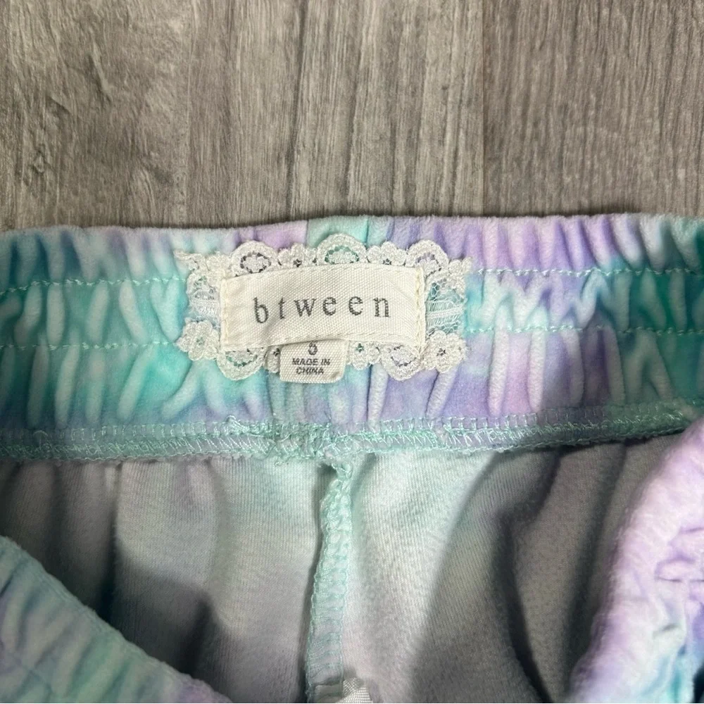 Btween Girls Tie Dye Comfy Lounge Set Soft Velvety Velour Set - Picture 7 of 8
